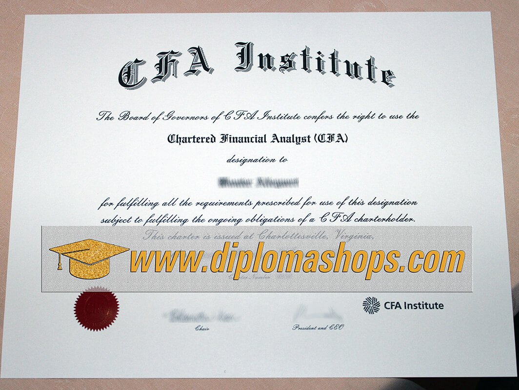 CFA institute Fake certificate