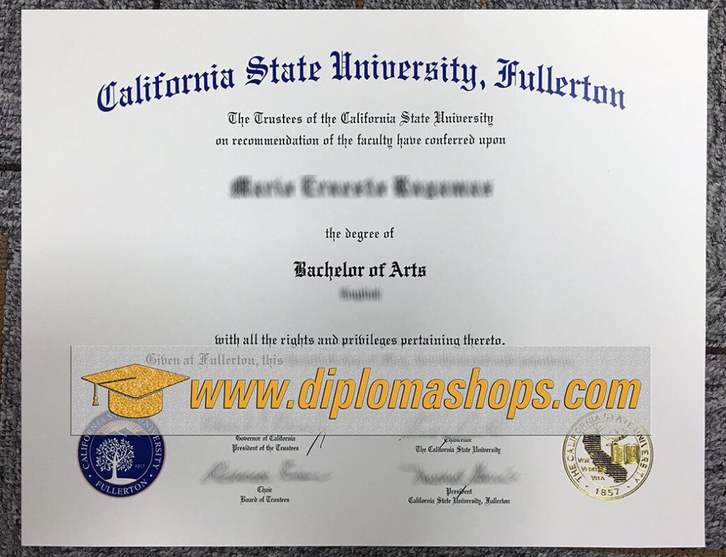 California State University Fullerton fake diploma
