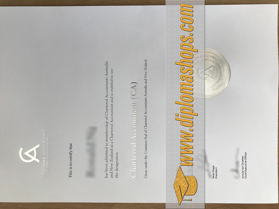 Chartered Accountants Australia and New Zealand certificate