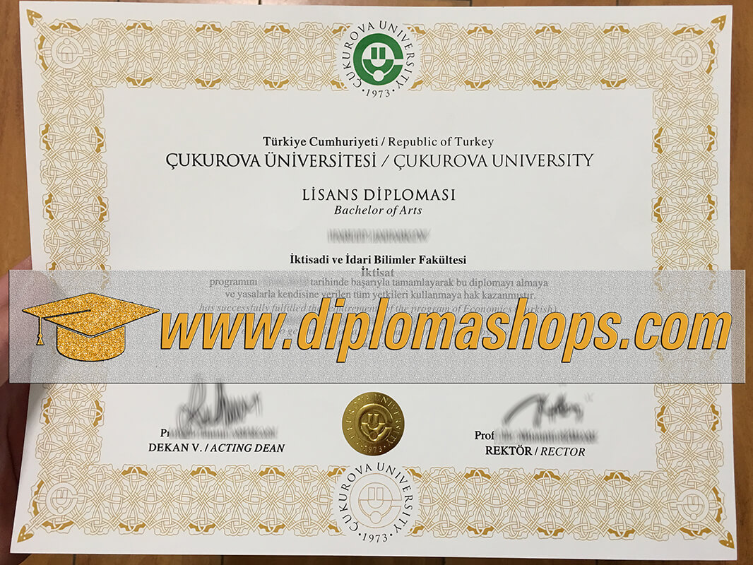 Çukurova University diploma