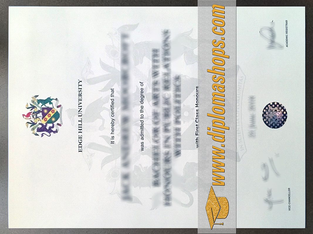 Edge Hill University diploma certificate