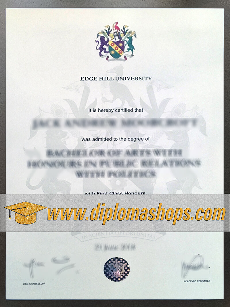 Edge Hill University diploma certificate