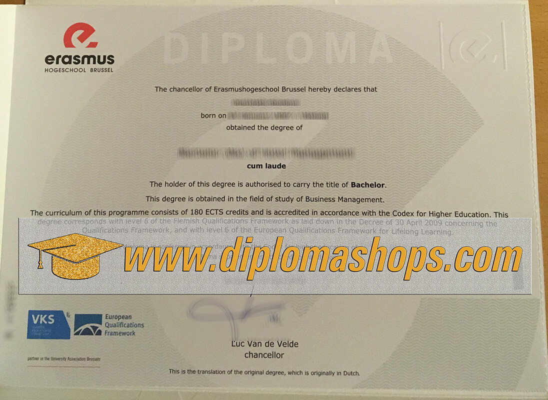 Erasmushogeschool Brussel diploma