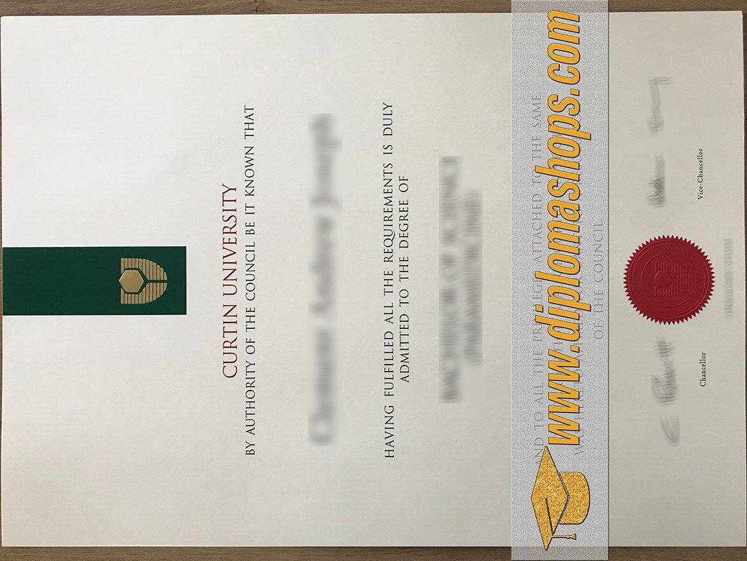 Fake Curtin University diploma certificate