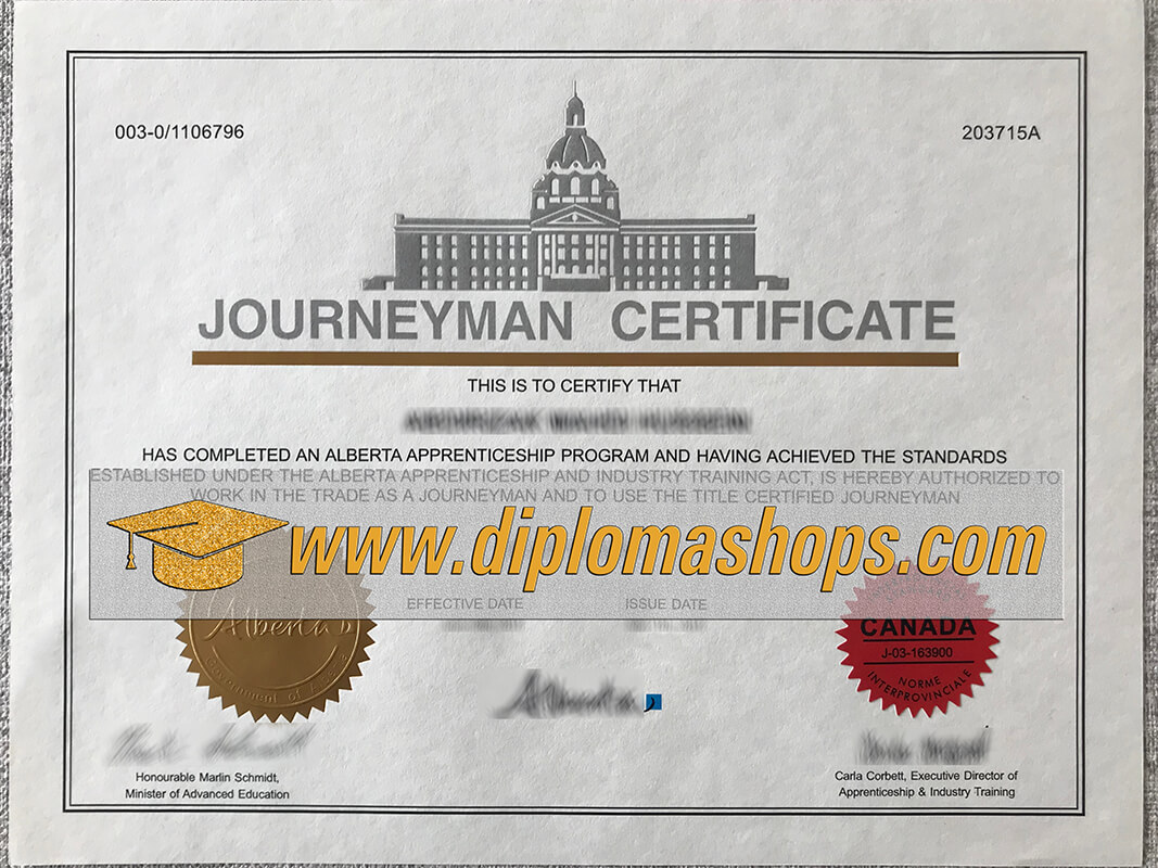 Fake JOURNEYMAN certificate