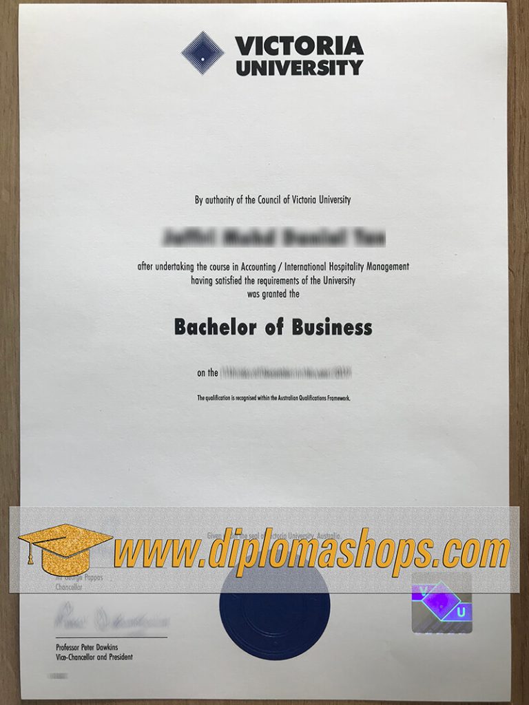 Fake Victoria University diploma
