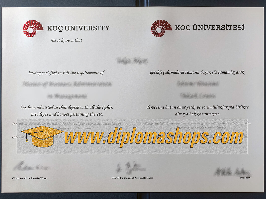 Koc University fake diploma