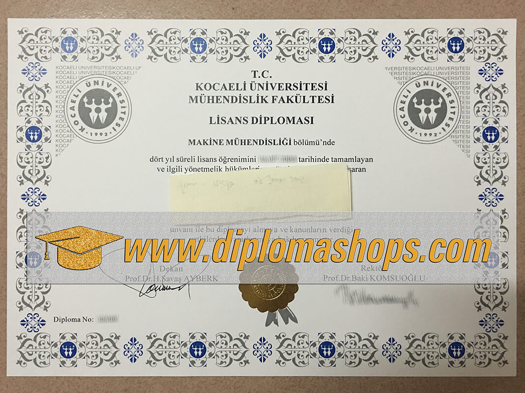 Kocaeli University fake diploma