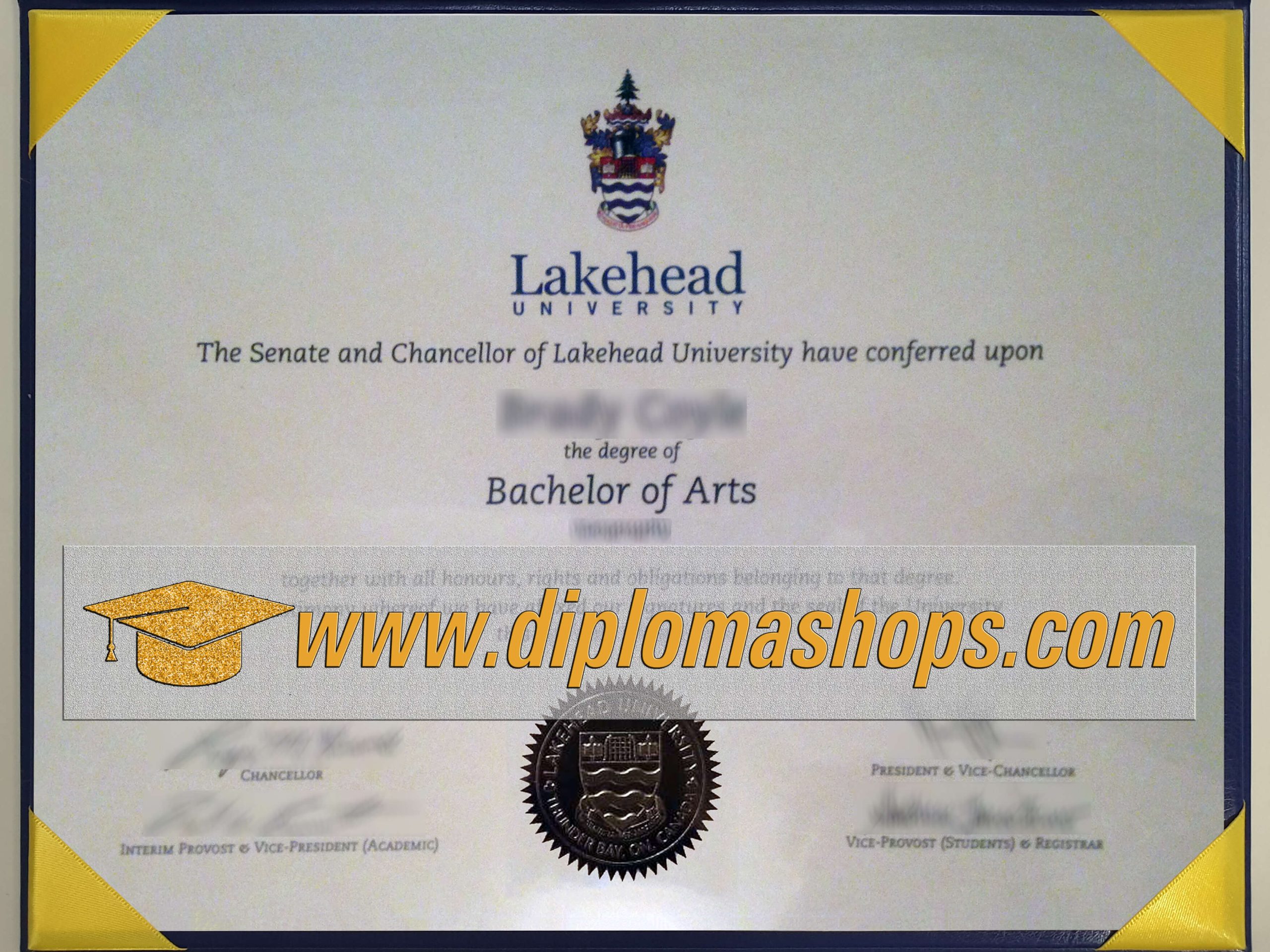 Lakehead University diploma