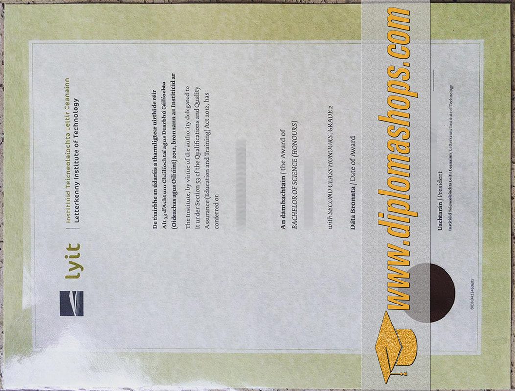 Letterkenny Institute of Technology degree certificate