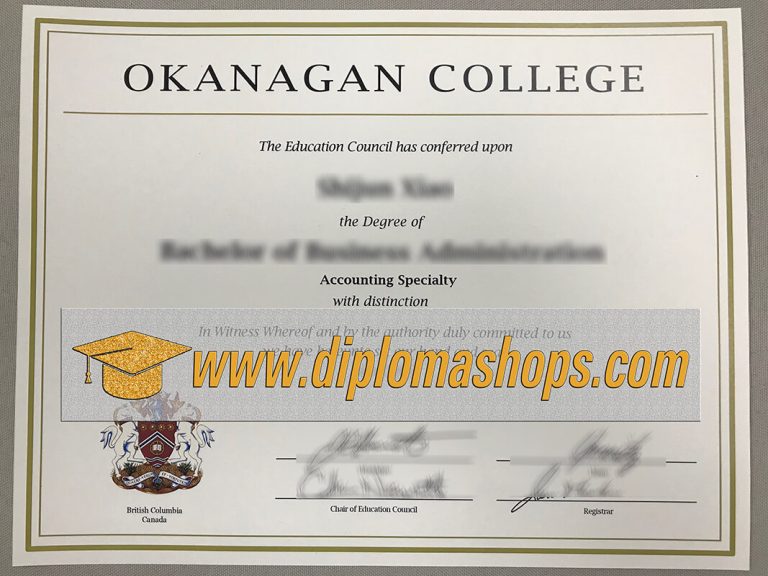 Obtain a Fake Diploma from Okanagan College within One Week
