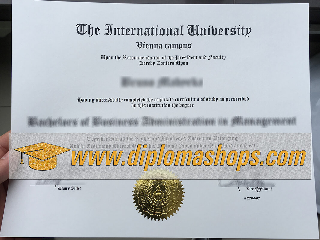 The International university Vienna campus diploma