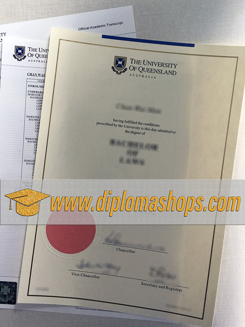 The University of Queensland diploma The University of Queensland diploma