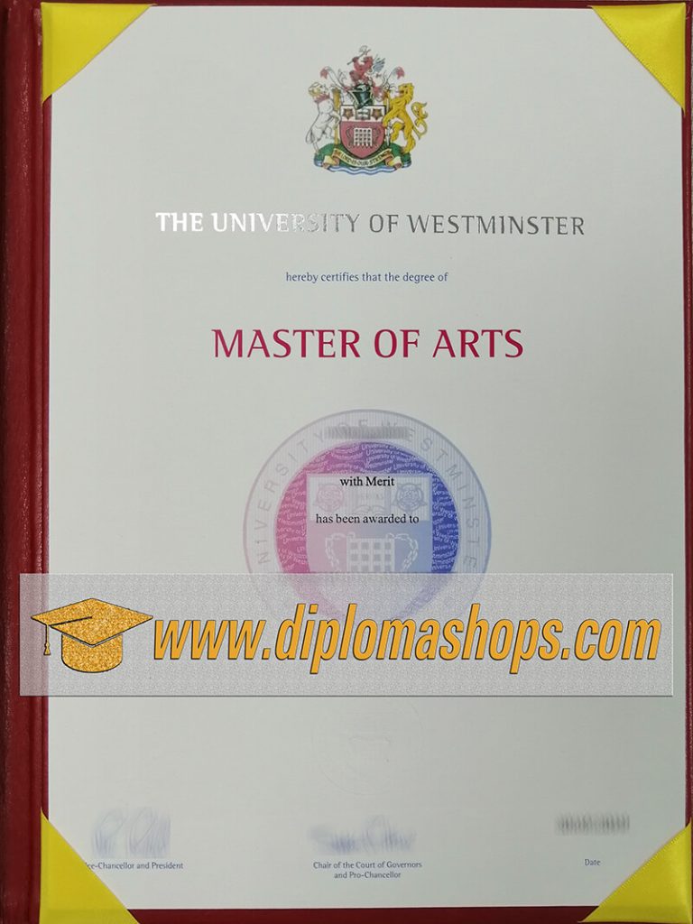The University of Westminster degree The University of Westminster degree