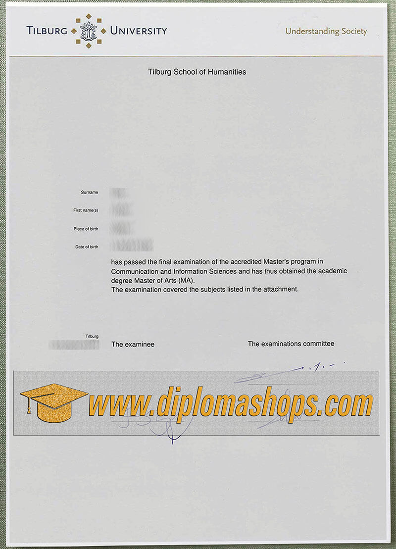 Tilburg University diploma Tilburg University diploma