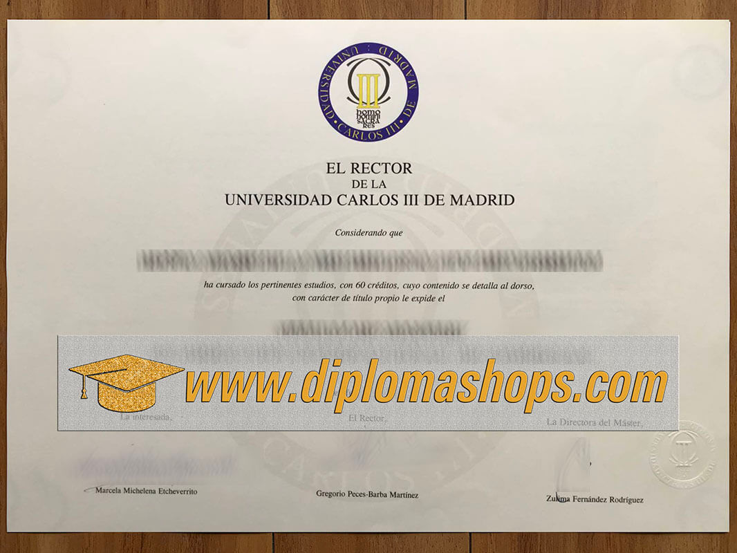 Universidad Carlos III de Madrid diploma