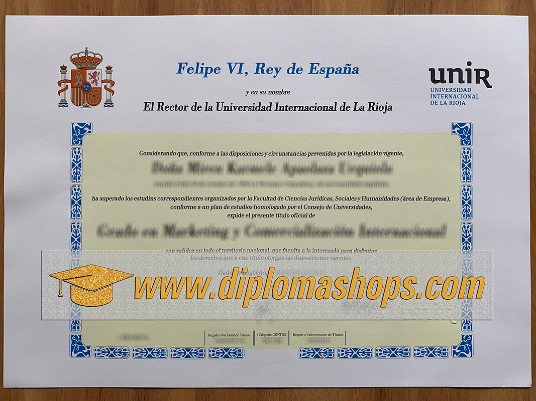 Universidad Internacional de La Rioja diplomas