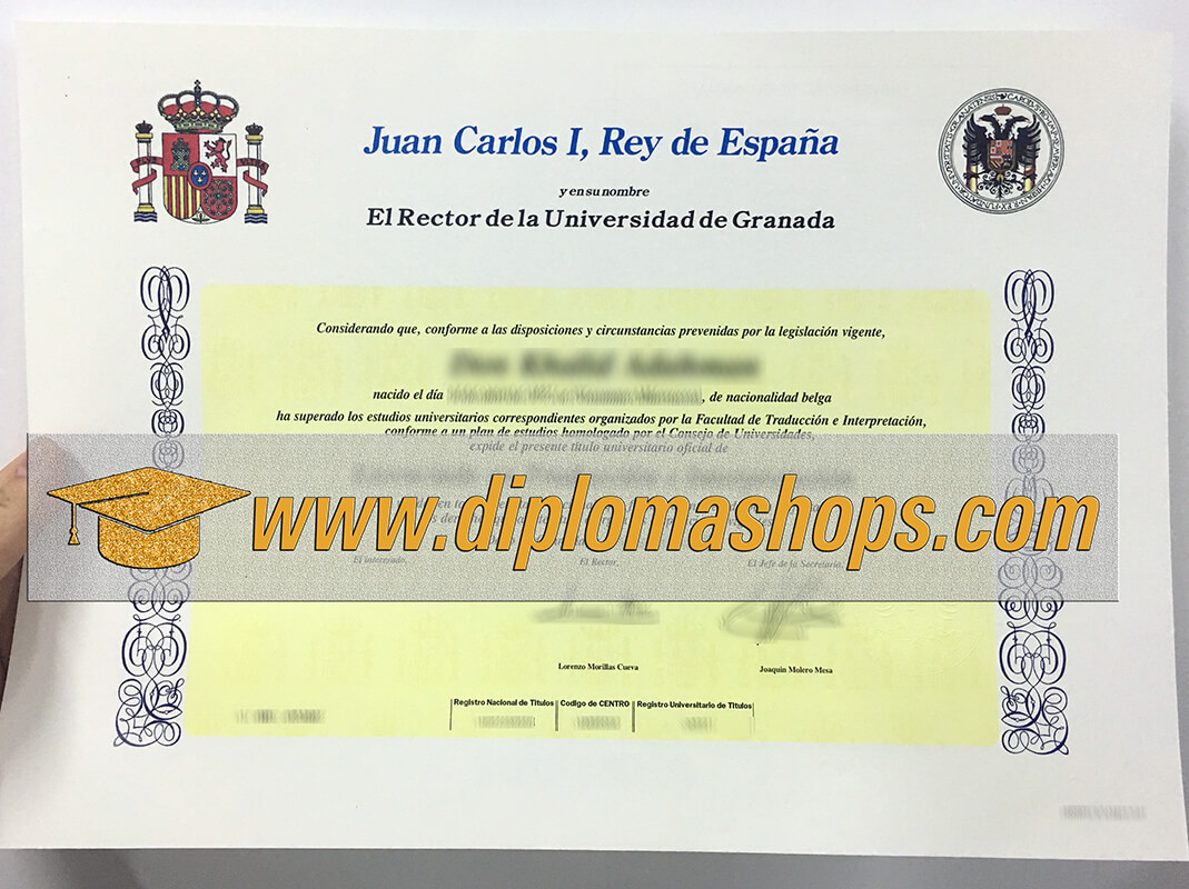 Universidad de Granada diploma