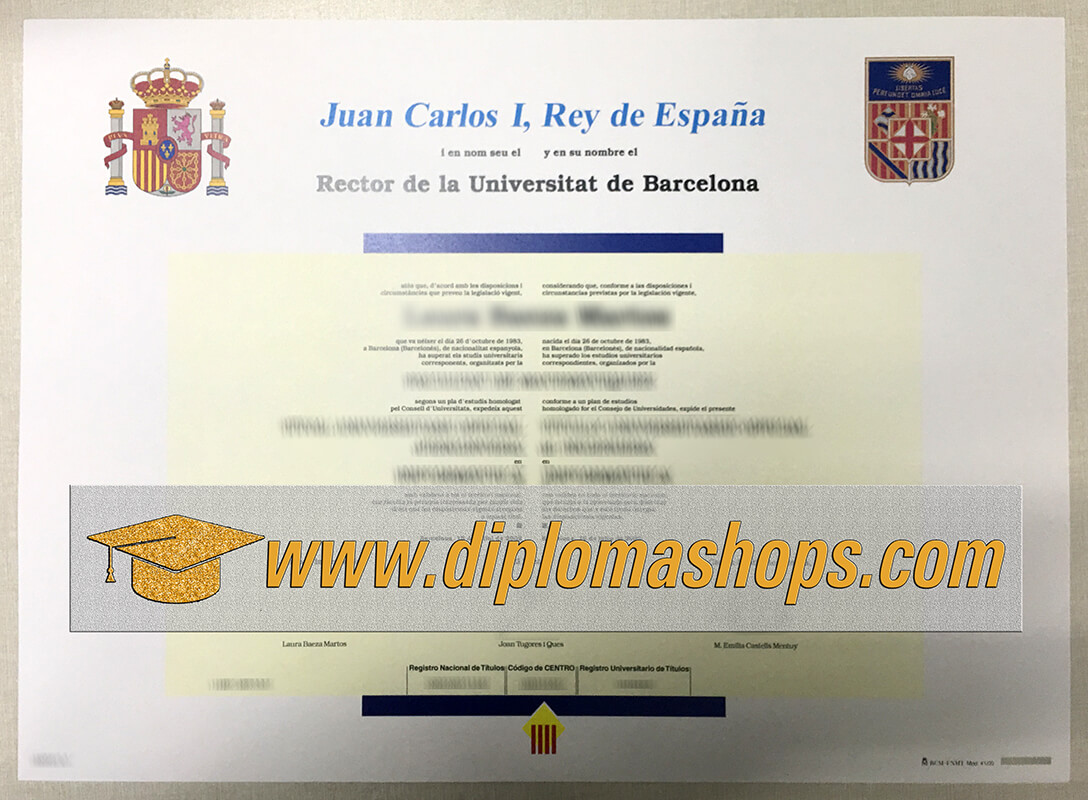 University of Barcelona diploma