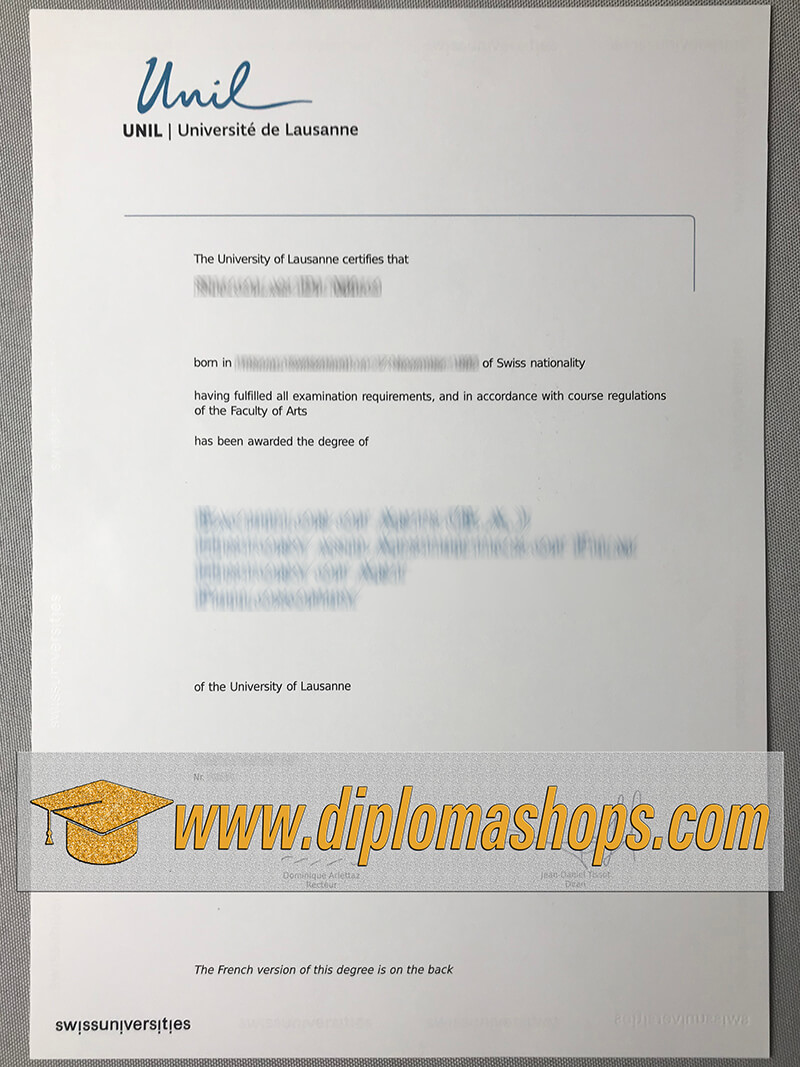 University of Lausanne fake diploma