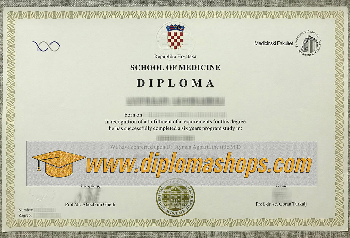University of Zagreb fake diploma