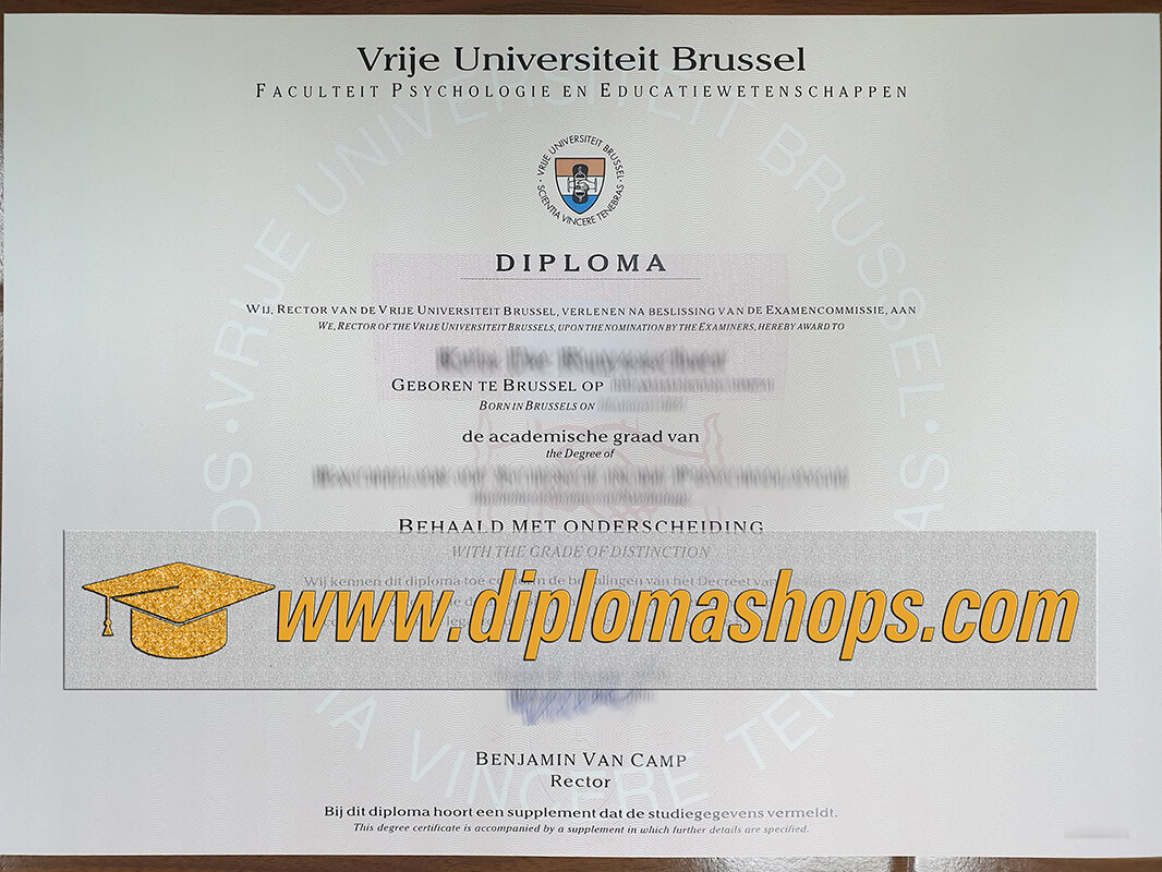 Vrije Universiteit Brussel diploma