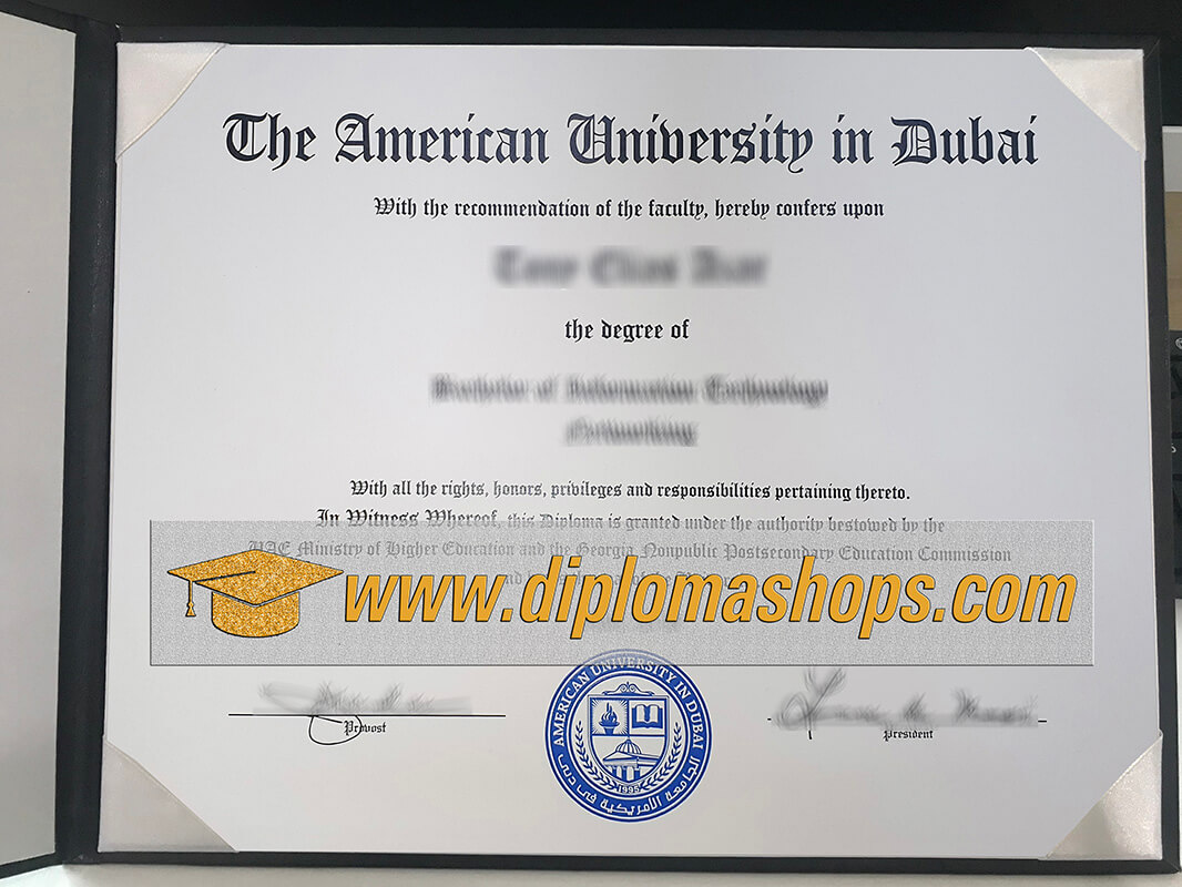 fake American University in Dubai diploma