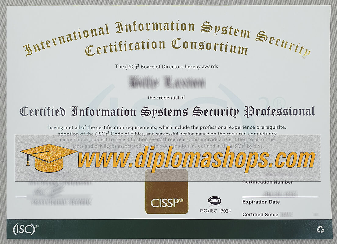 fake CISSP Certificate