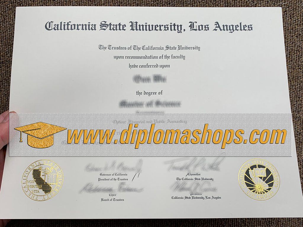 fake California State University Los Angeles diploma