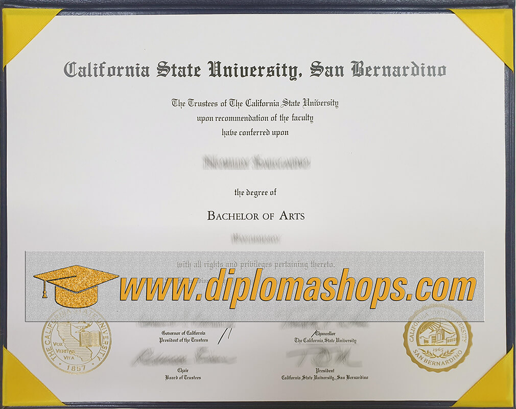 fake California State University San Bernardino diploma