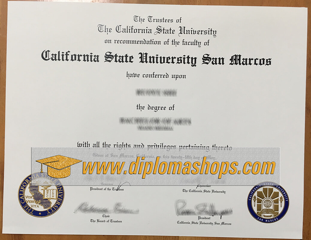 fake California State University San Marcos diploma