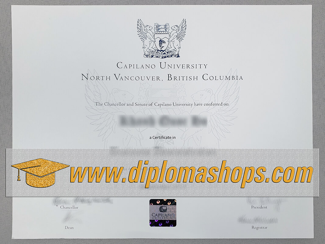 fake Capilano University diploma