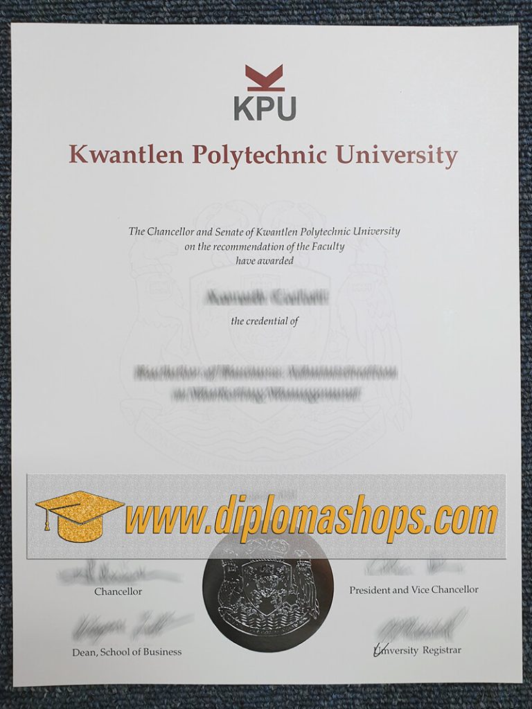 fake Kwantlen Polytechnic University diploma