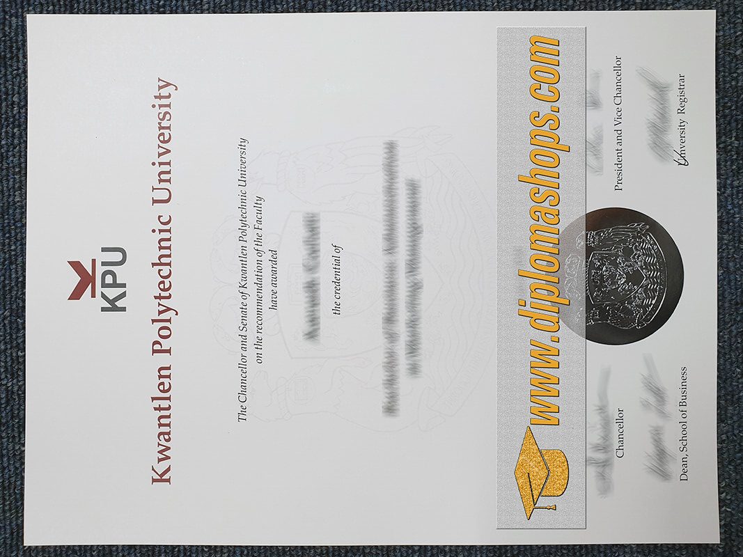 fake Kwantlen Polytechnic University diploma