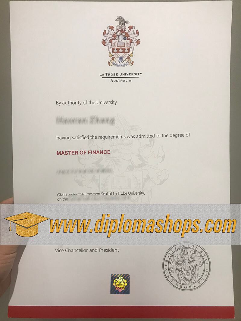 fake La Trobe University diploma
