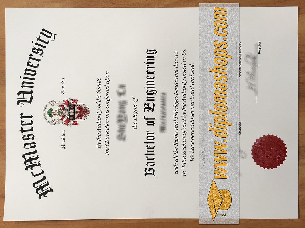 fake McMaster University diploma