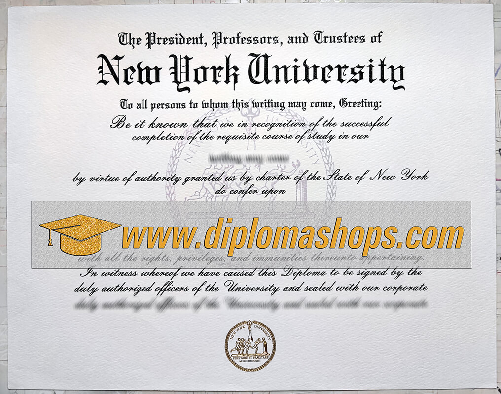 fake New York University diploma