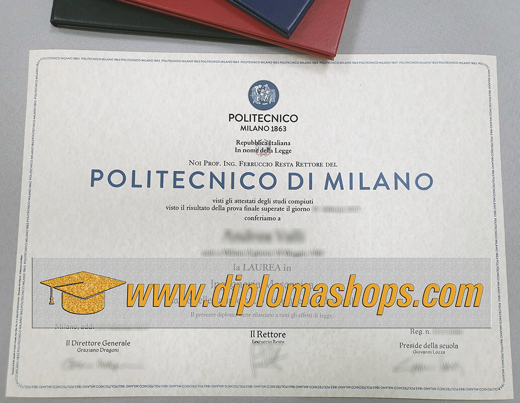 fake Polytechnic University of Milan diploma