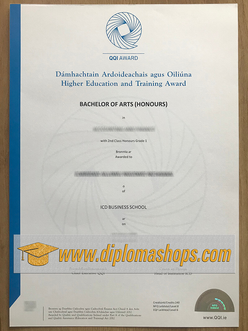 fake QQI Award diploma