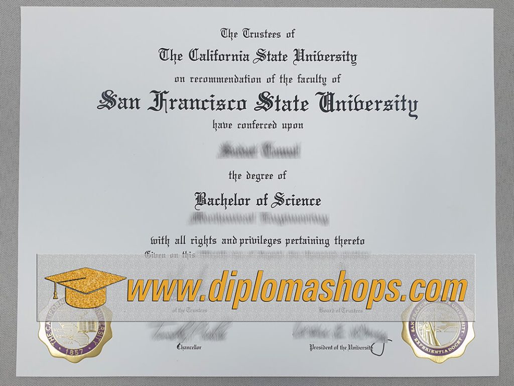 fake San Francisco State University diploma