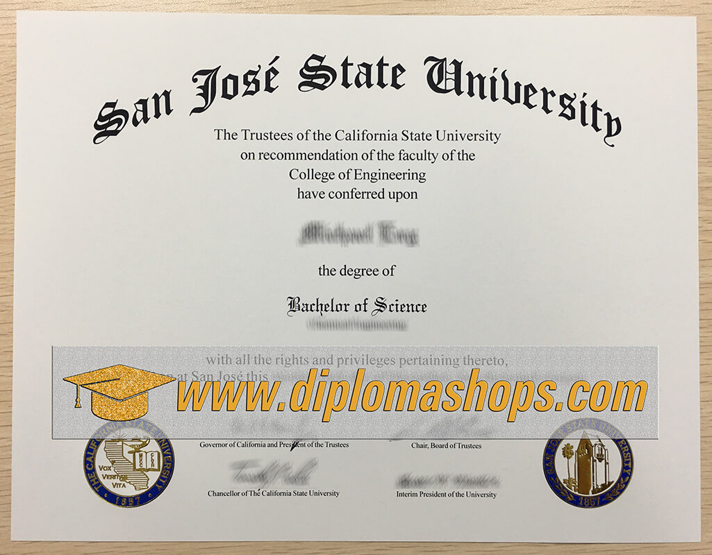 fake San Jose State University diploma