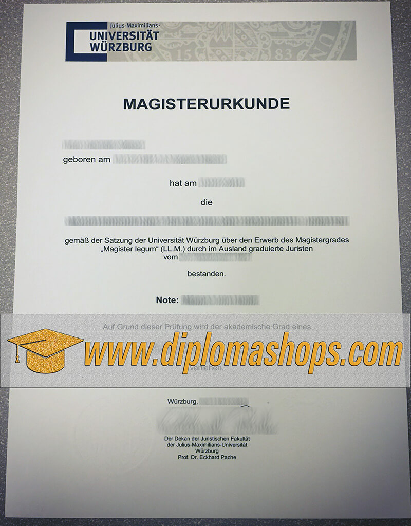 fake Universität Würzburg diploma