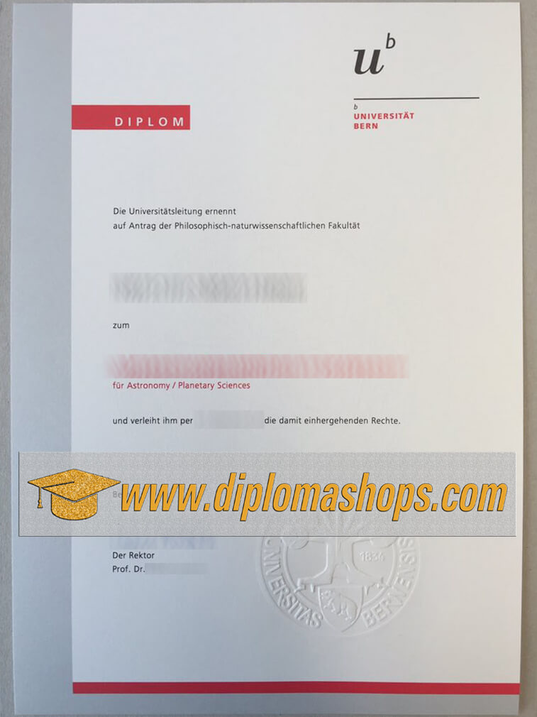 fake University of Bern diploma