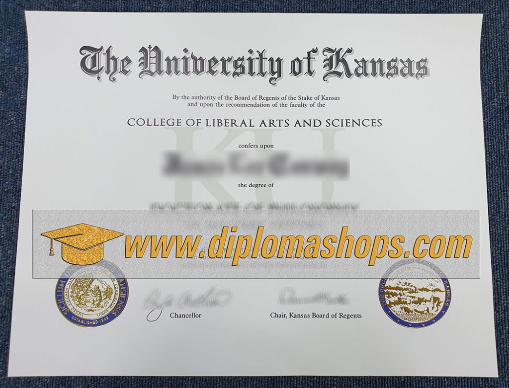 fake University of Kansas diploma