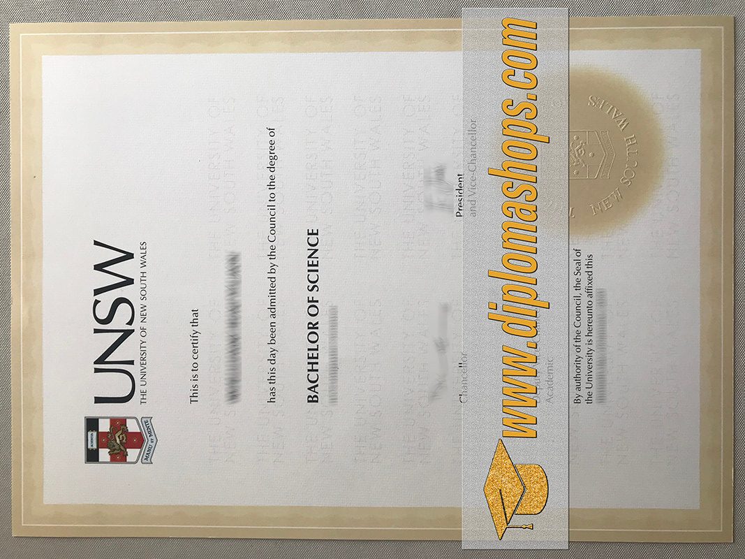 fake University of New South Wales diploma