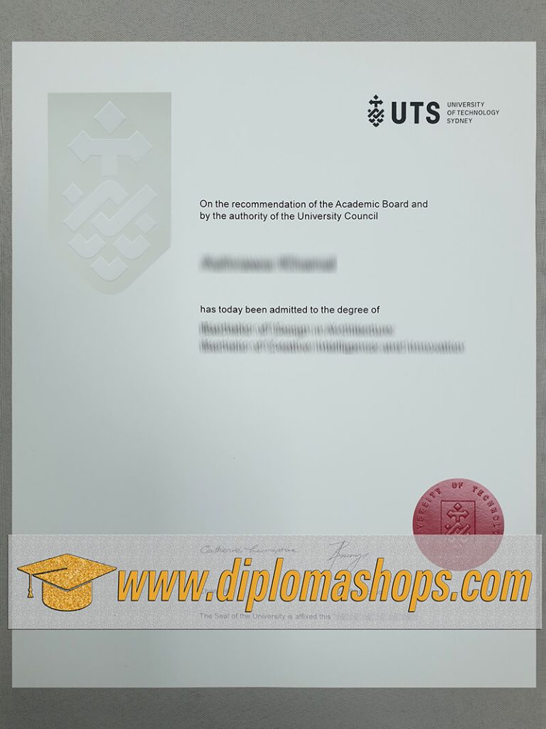 fake University of Technology Sydney diploma