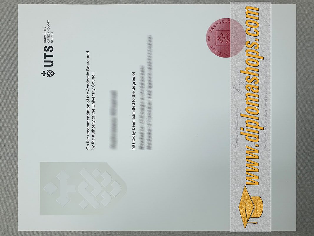 fake University of Technology Sydney diploma