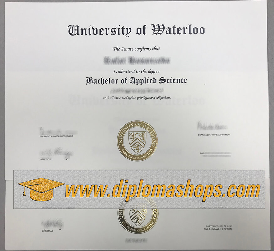 fake University of Waterloo diploma