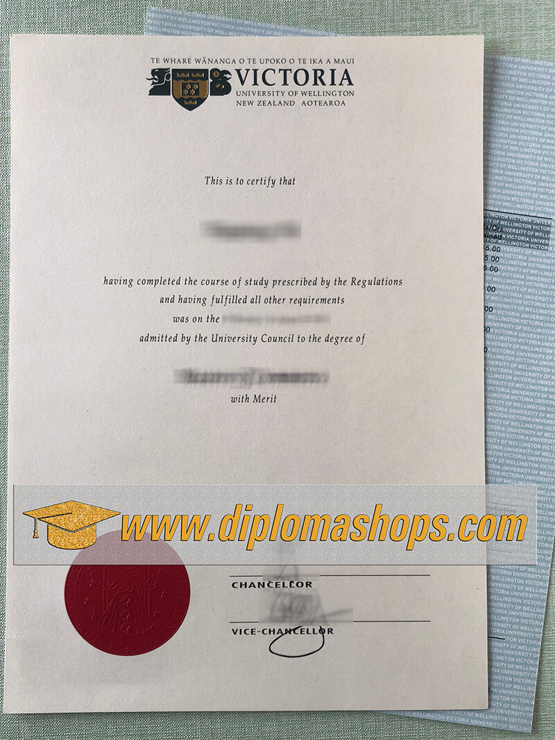 fake Victoria University of Wellington diploma