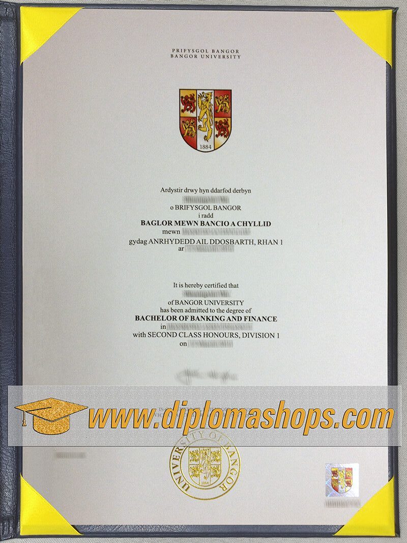 Bangor University diploma certificate